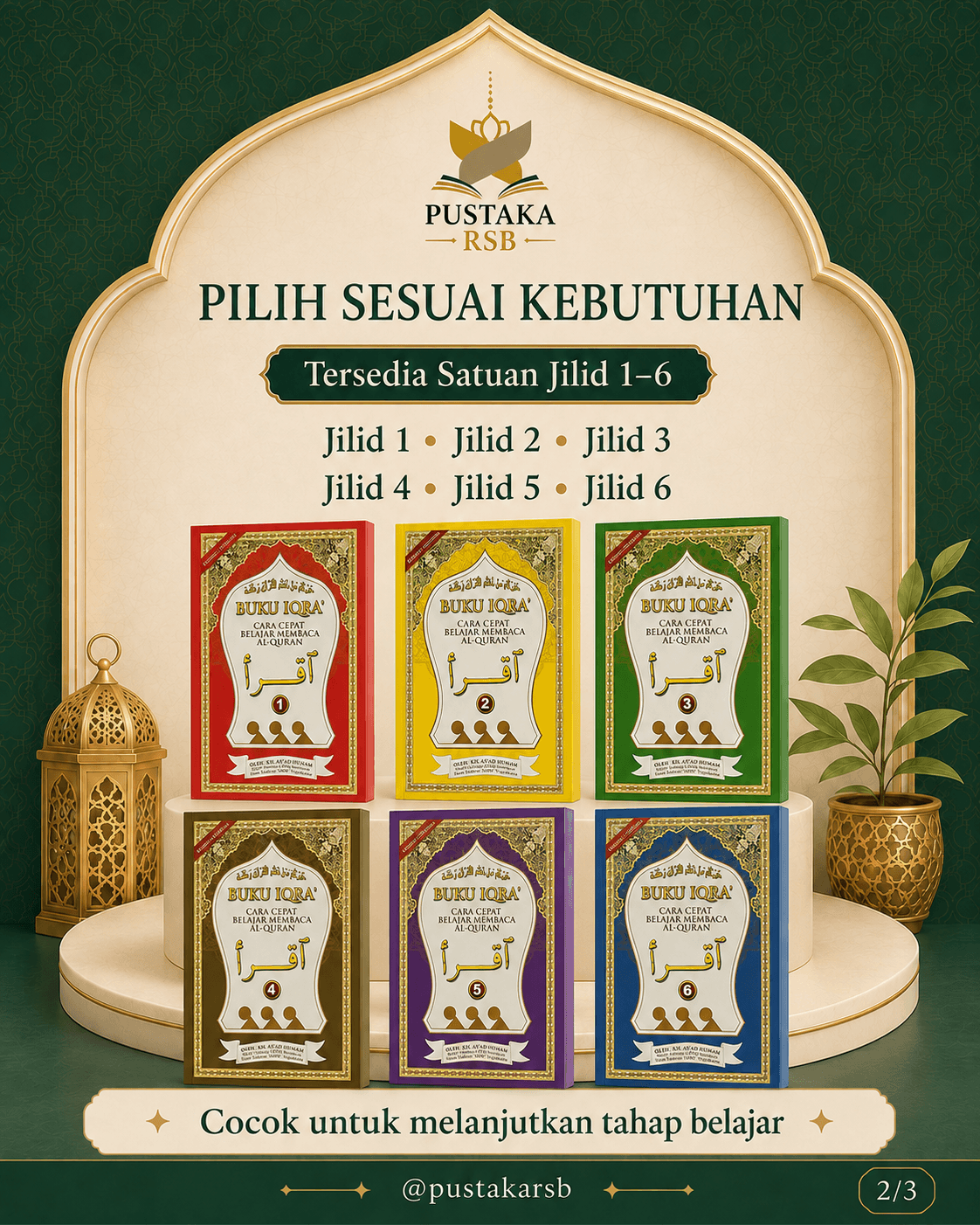Buku Iqro - Iqra Komplit - 1 set Isi 6 Jilid - Belajar Ngaji Anak anak - RASM UTSMANI Original - gambar 2
