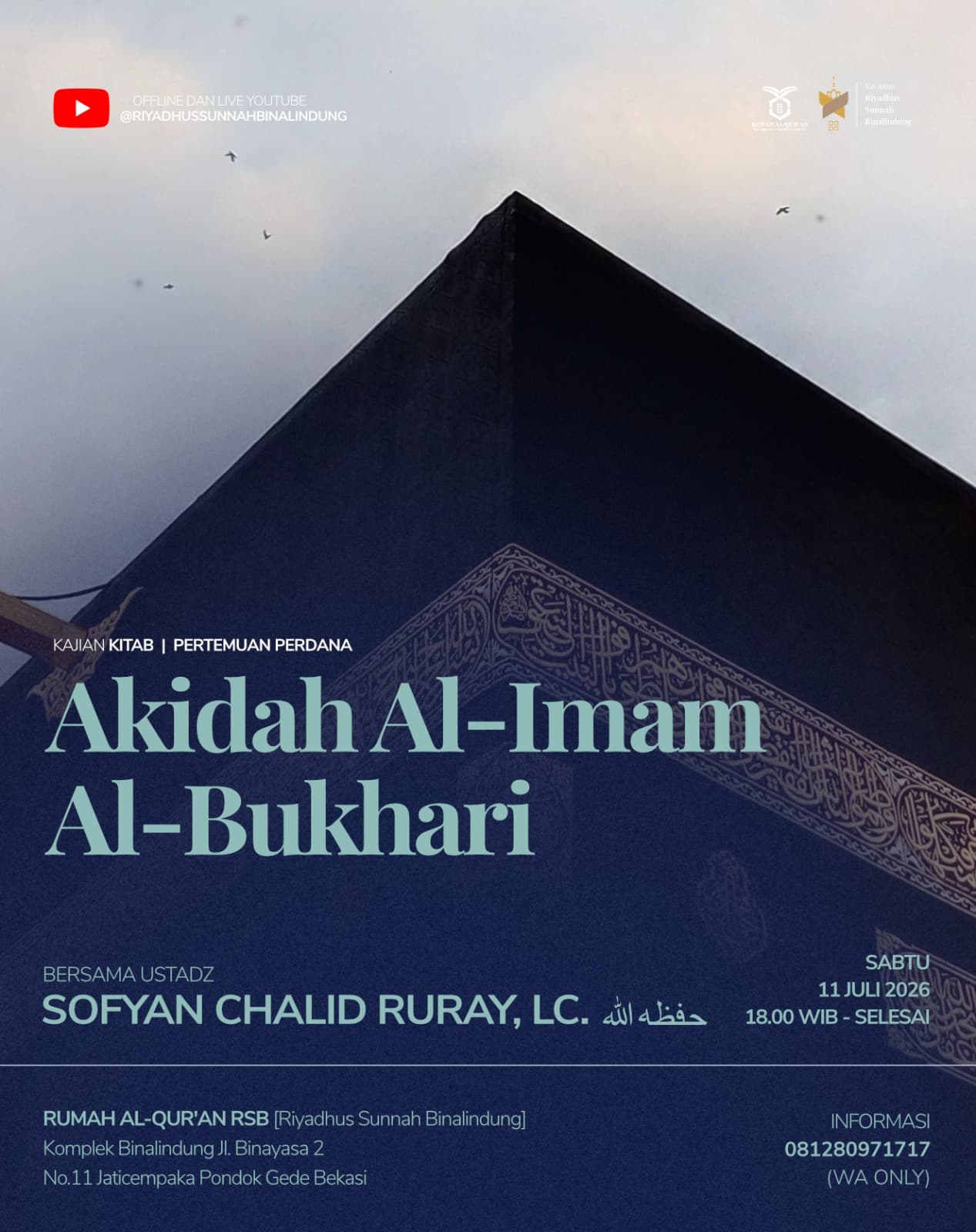Flyer Kajian Pekanan Yayasan Riyadhus Sunnah Binalindung