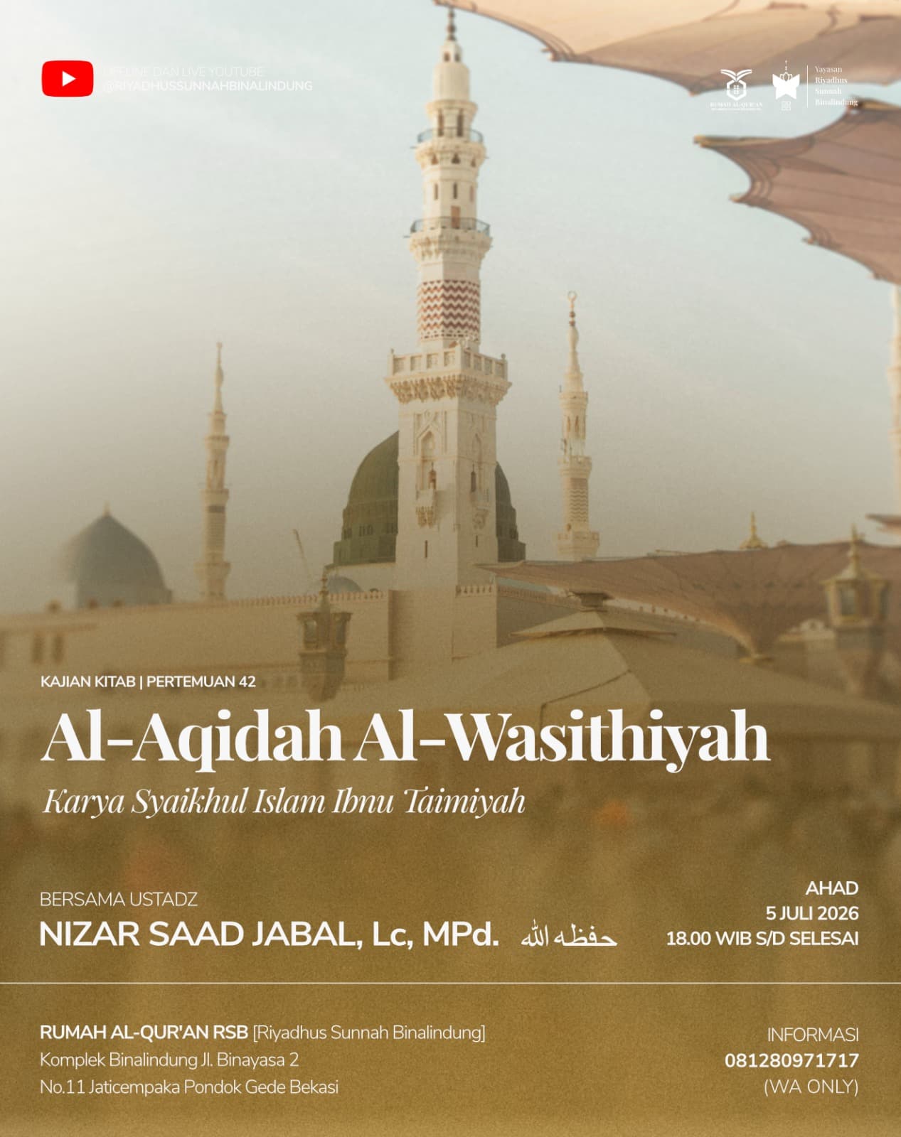 Kajian Pekanan Ahad Yayasan Riyadhus Sunnah Binalindung