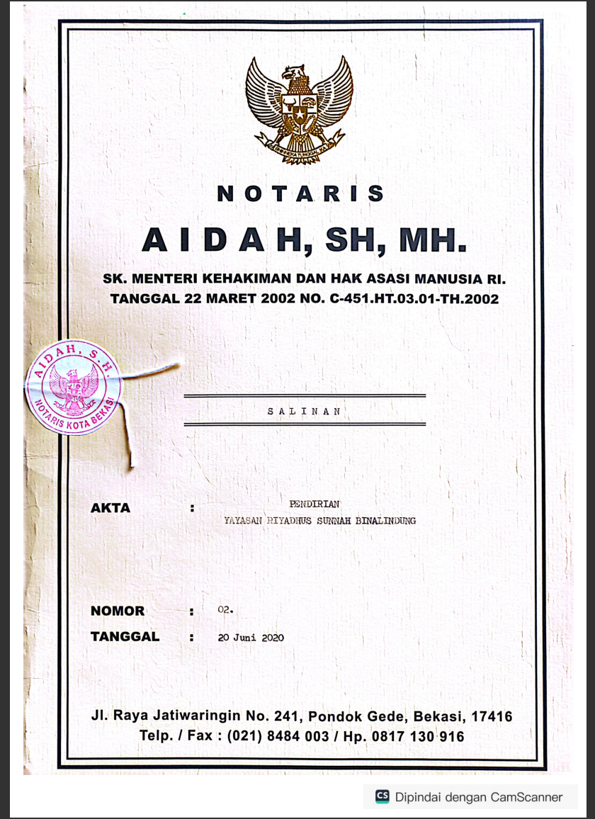 Akta Pendirian Yayasan